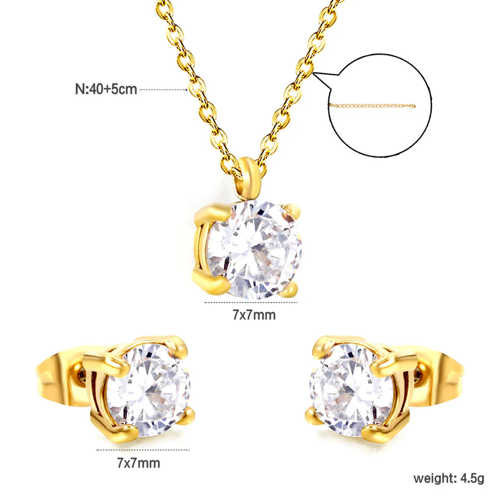 Classic Round Zirconia Set