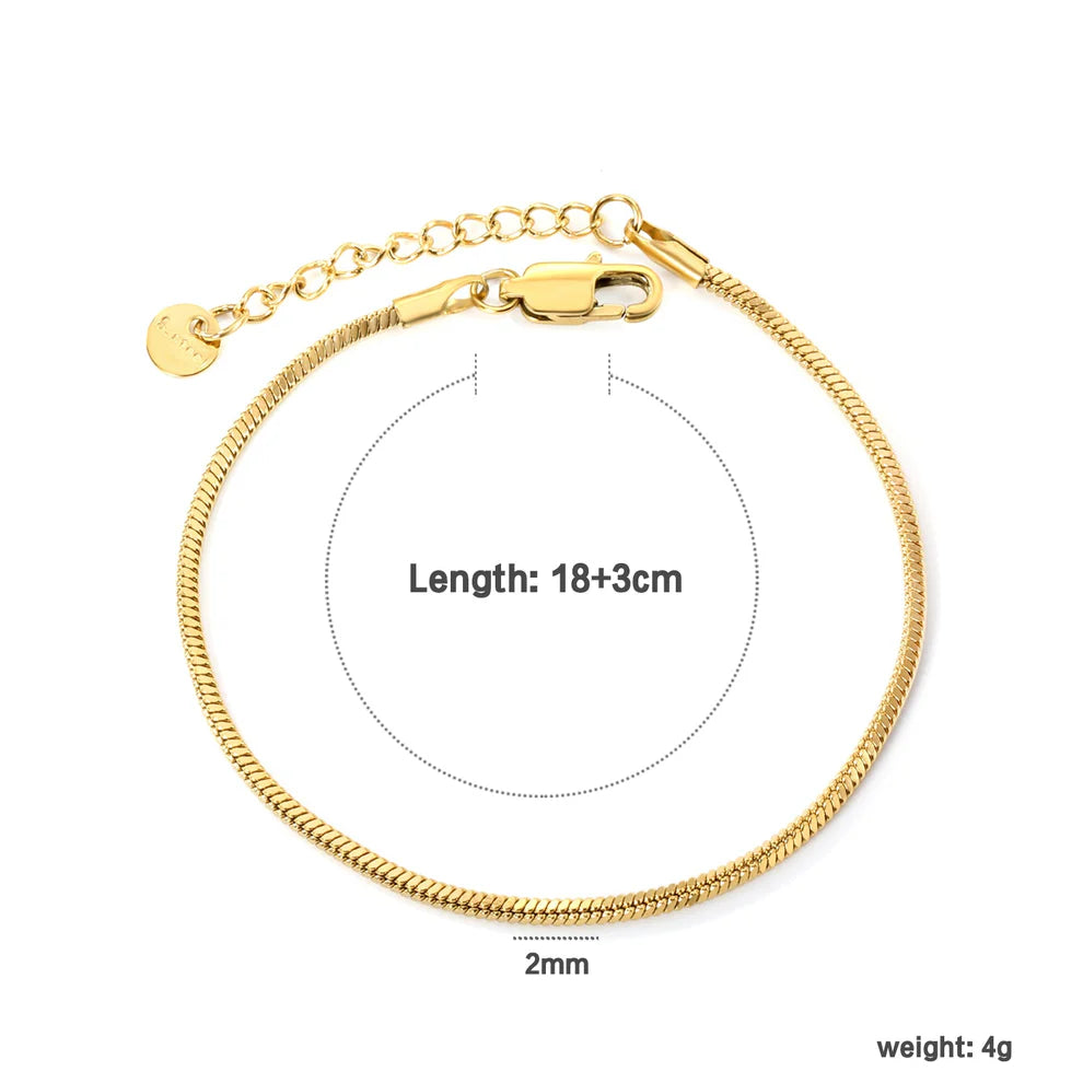 Square Snake Chain Bracelet