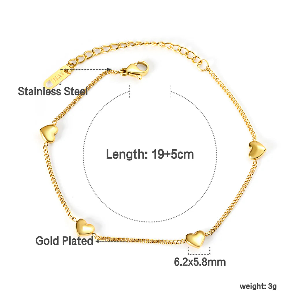 Heart Charm Ankle Bracelet