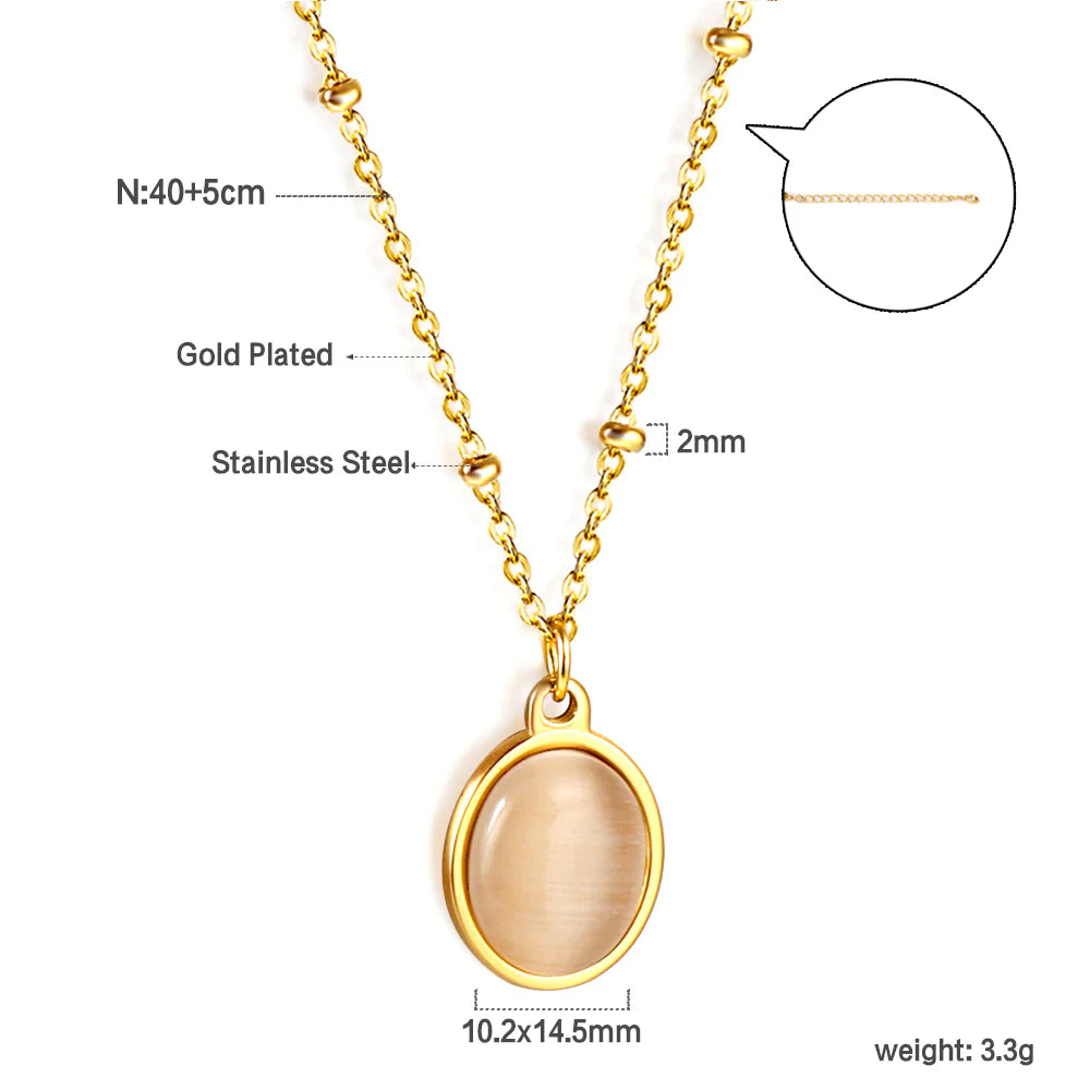 Round Mother-of-Pearl Necklace