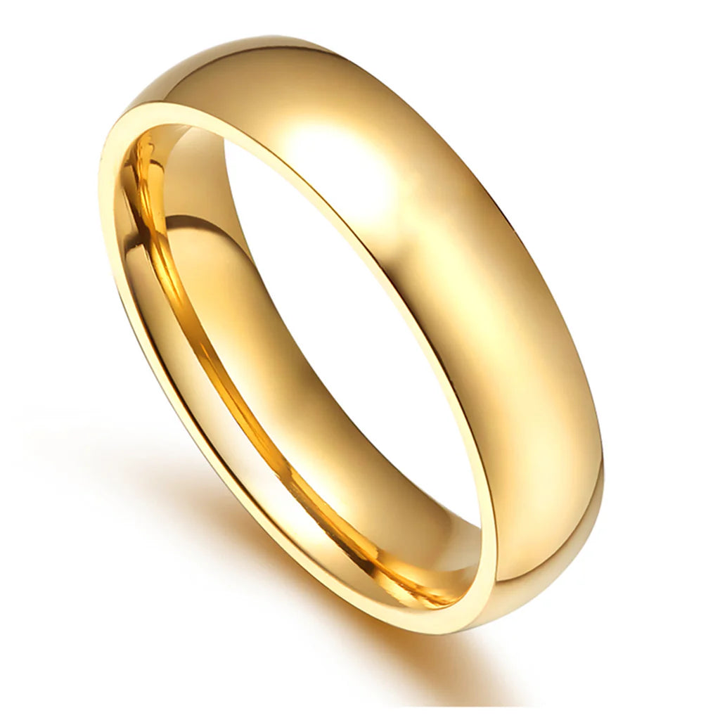 Gold Band Ring (Thick Polished)
