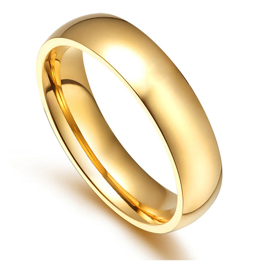 Gold Band Ring (Thick Polished)