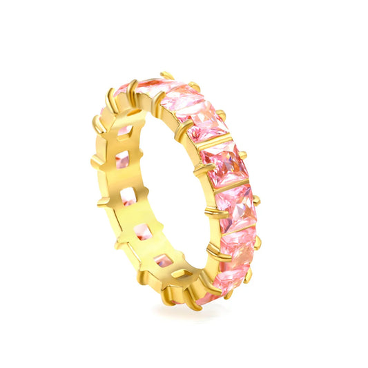 Square Zirconia Statement Ring
