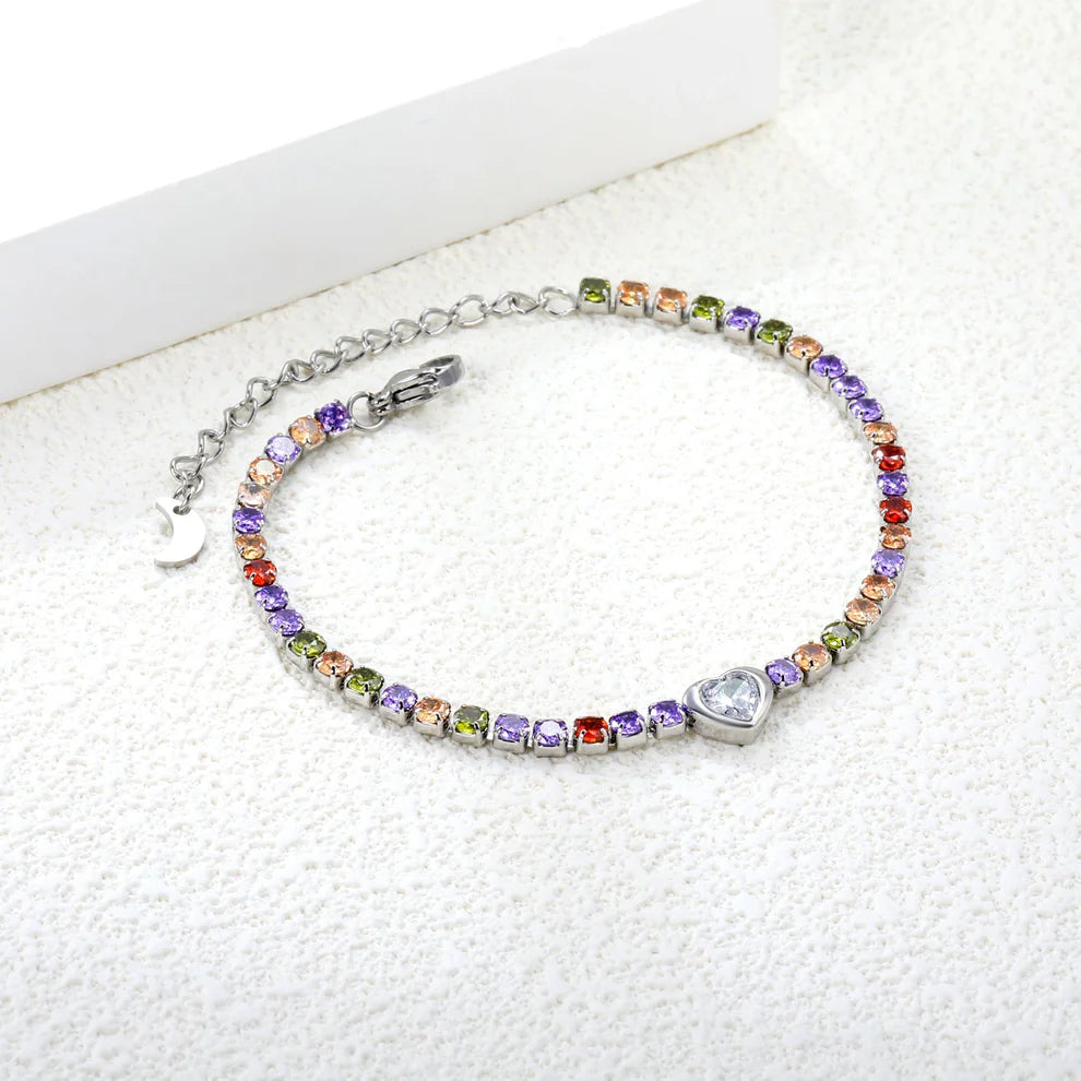 Heart & Moon Charm Bracelet