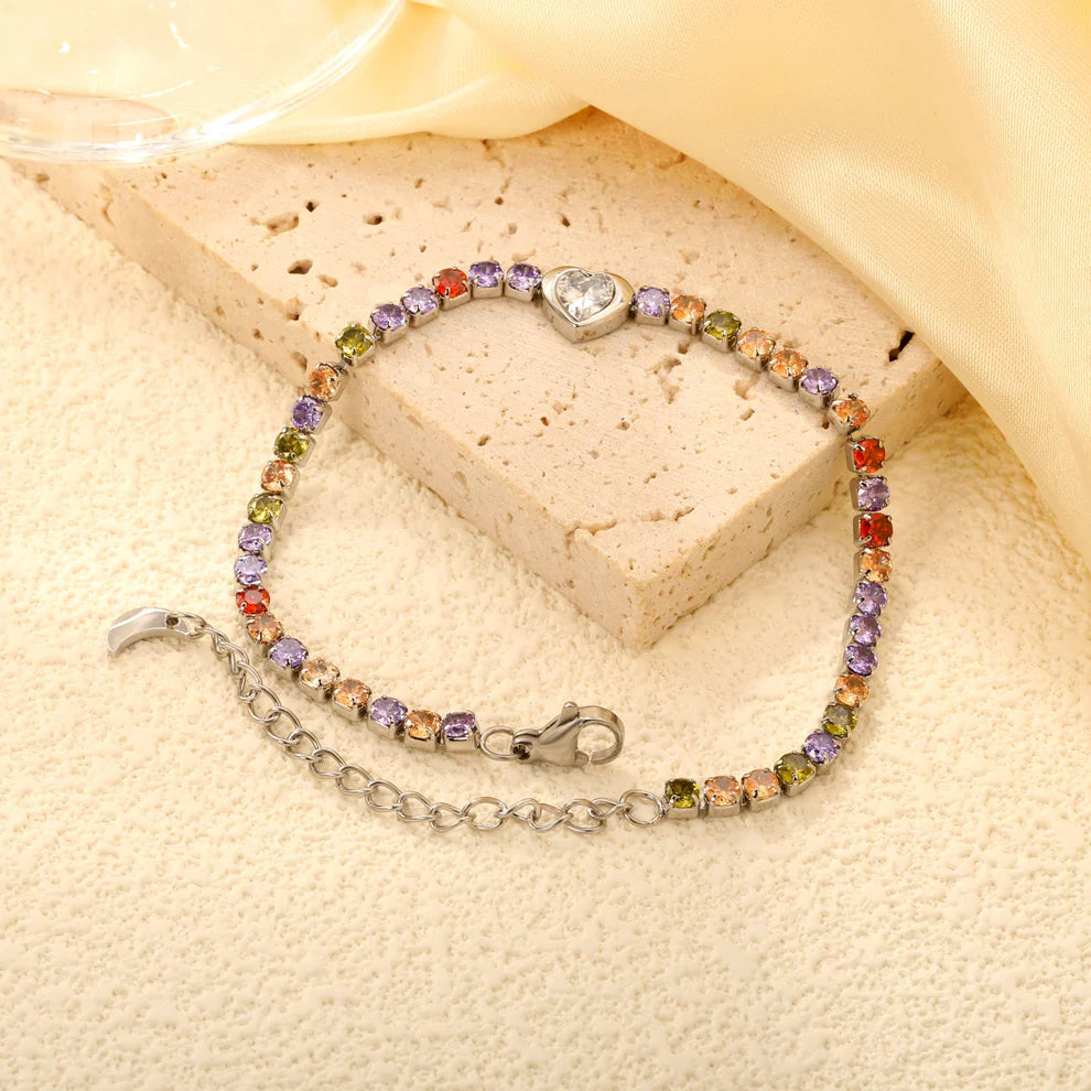 Heart & Moon Charm Bracelet