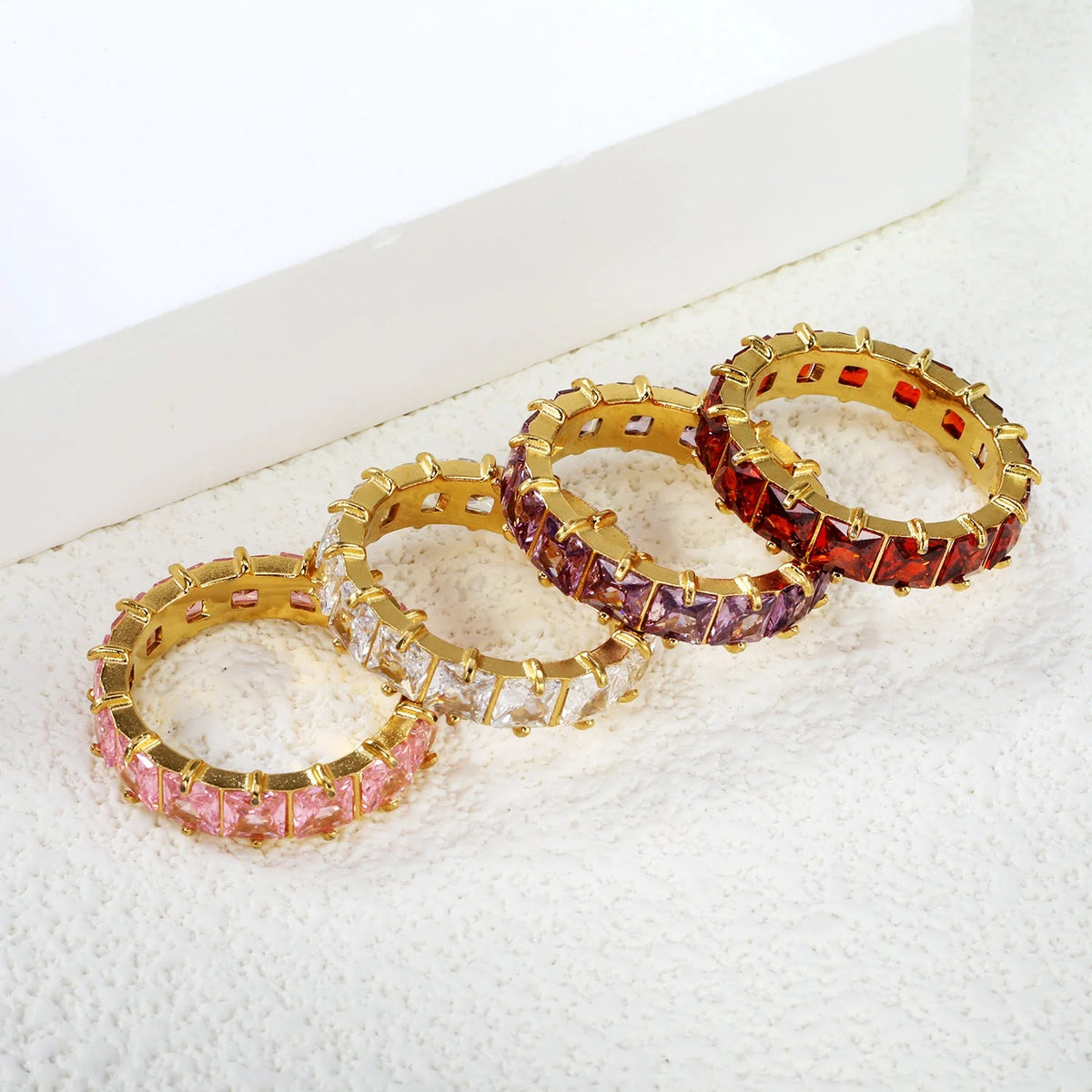 Square Zirconia Statement Ring