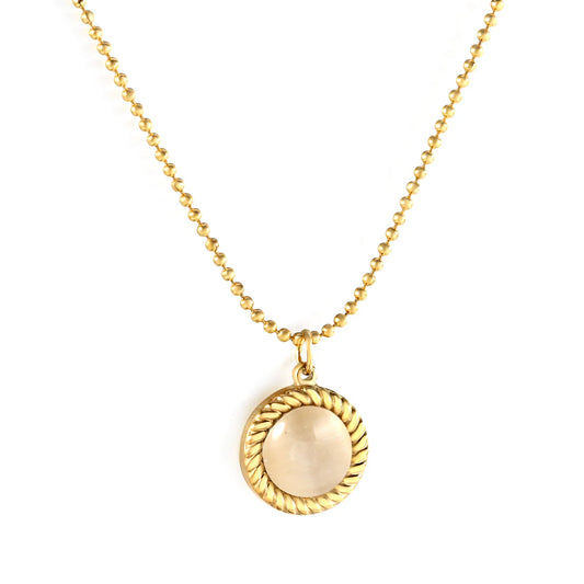 Mother-of-Pearl Gold-Tone Necklace