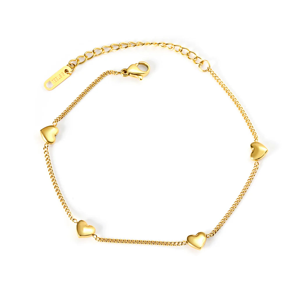 Heart Charm Ankle Bracelet