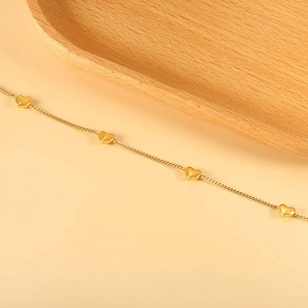 Heart Charm Ankle Bracelet