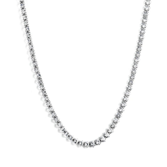 Oval Zirconia Choker Necklace