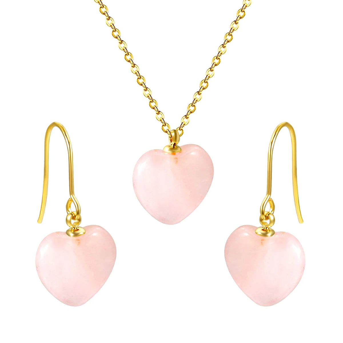 Pink Heart Jewelry Set