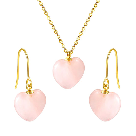 Pink Heart Jewelry Set
