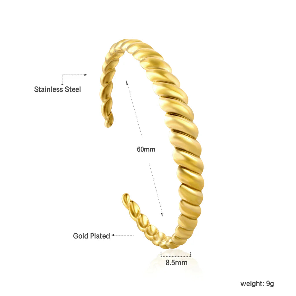Twisted Rope Gold Cuff Kids Bracelet