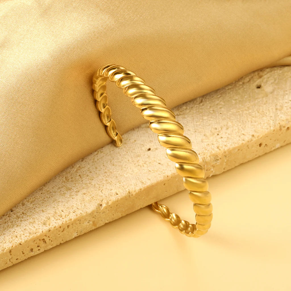 Twisted Rope Gold Cuff Kids Bracelet