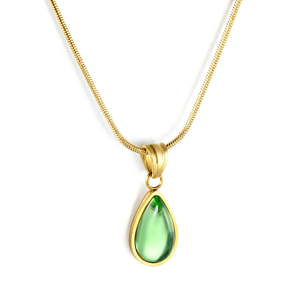 Teardrop Stone Necklace