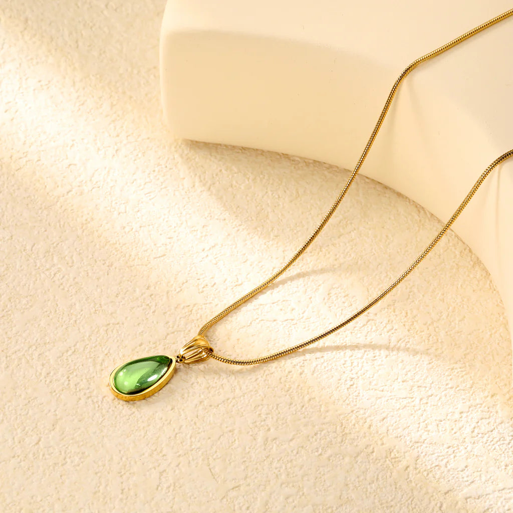 Teardrop Stone Necklace