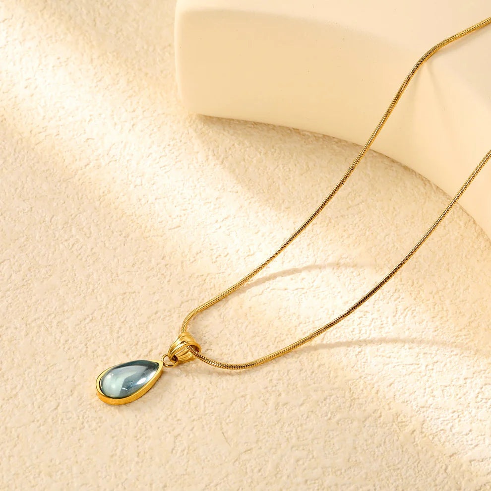 Teardrop Stone Necklace