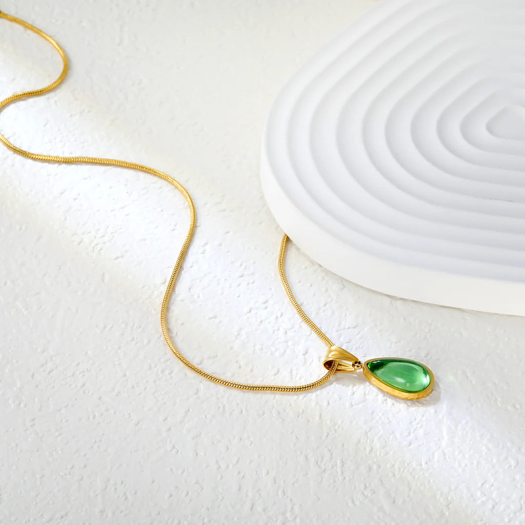 Teardrop Stone Necklace