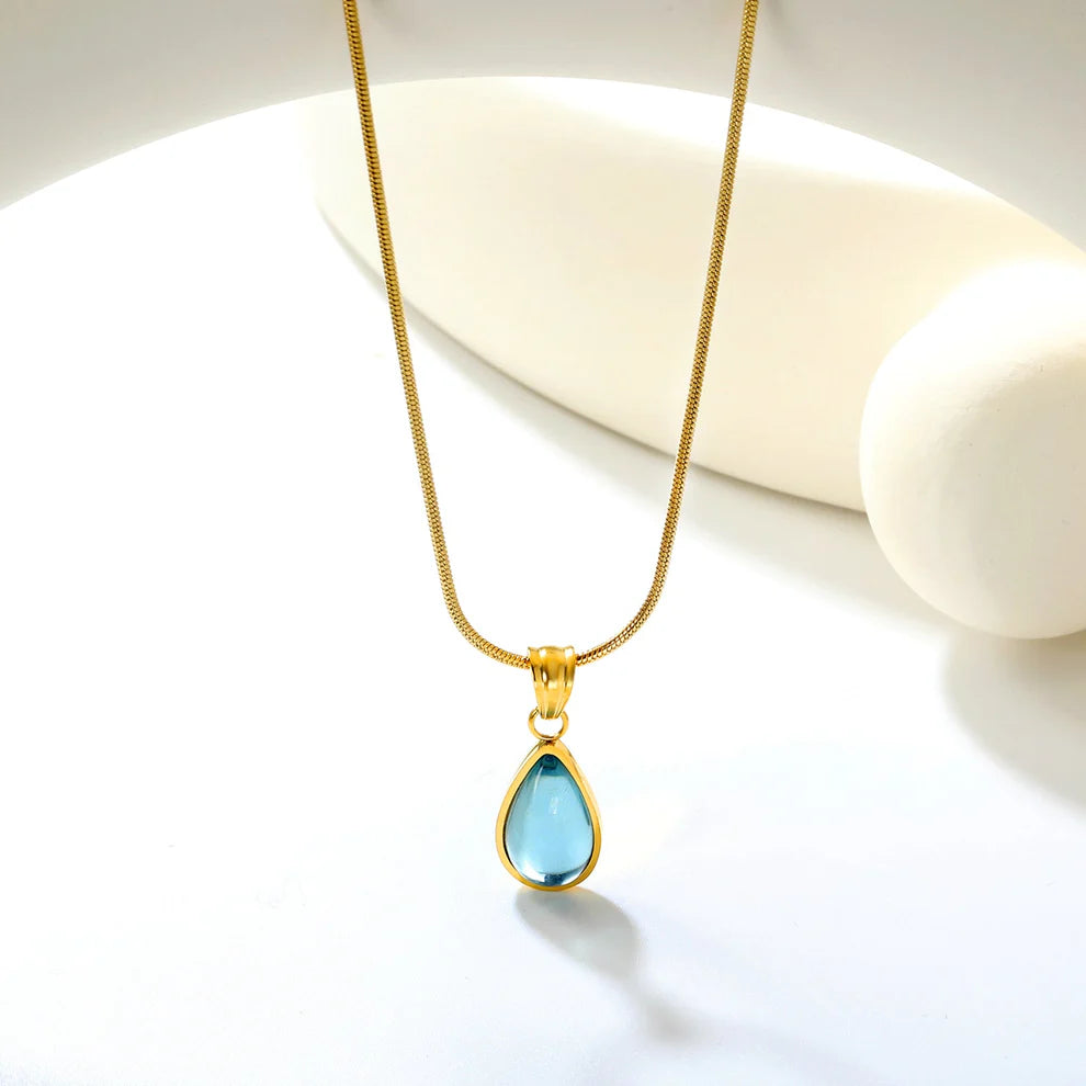 Teardrop Stone Necklace