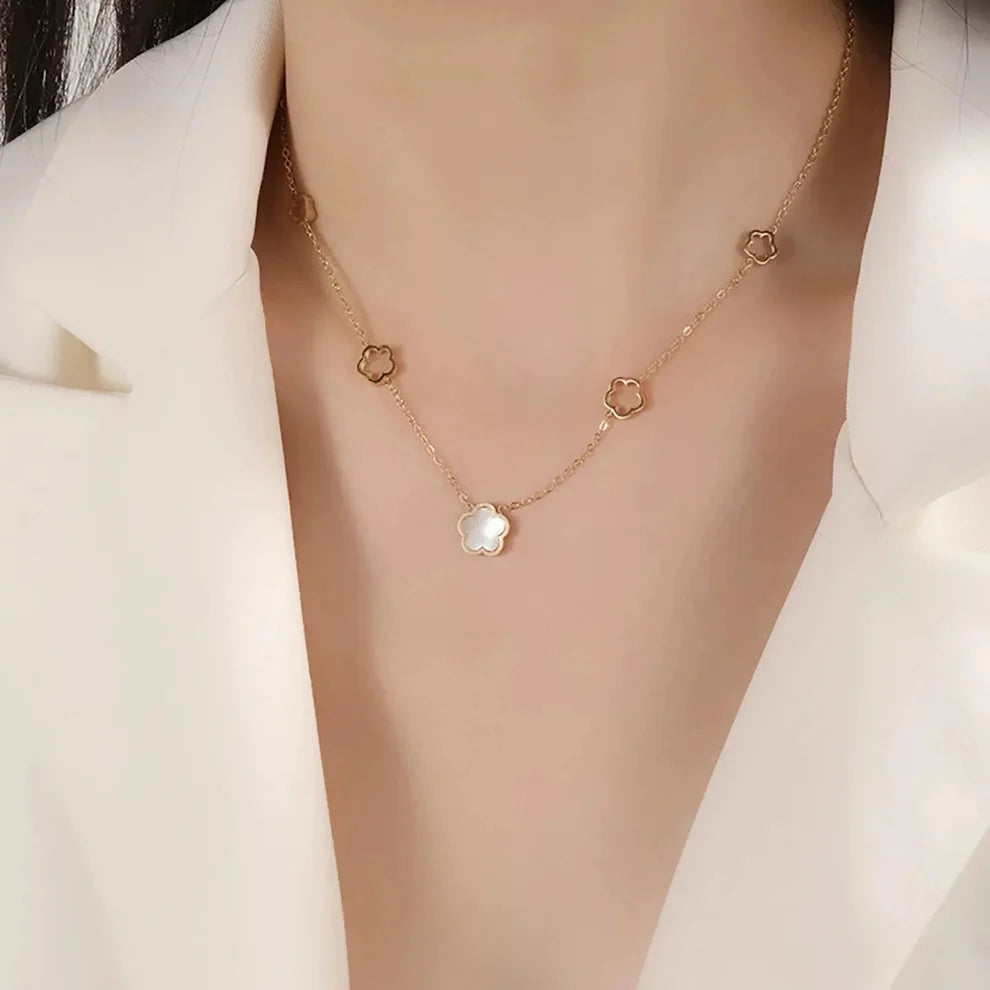 Peach Blossom Charm Necklace