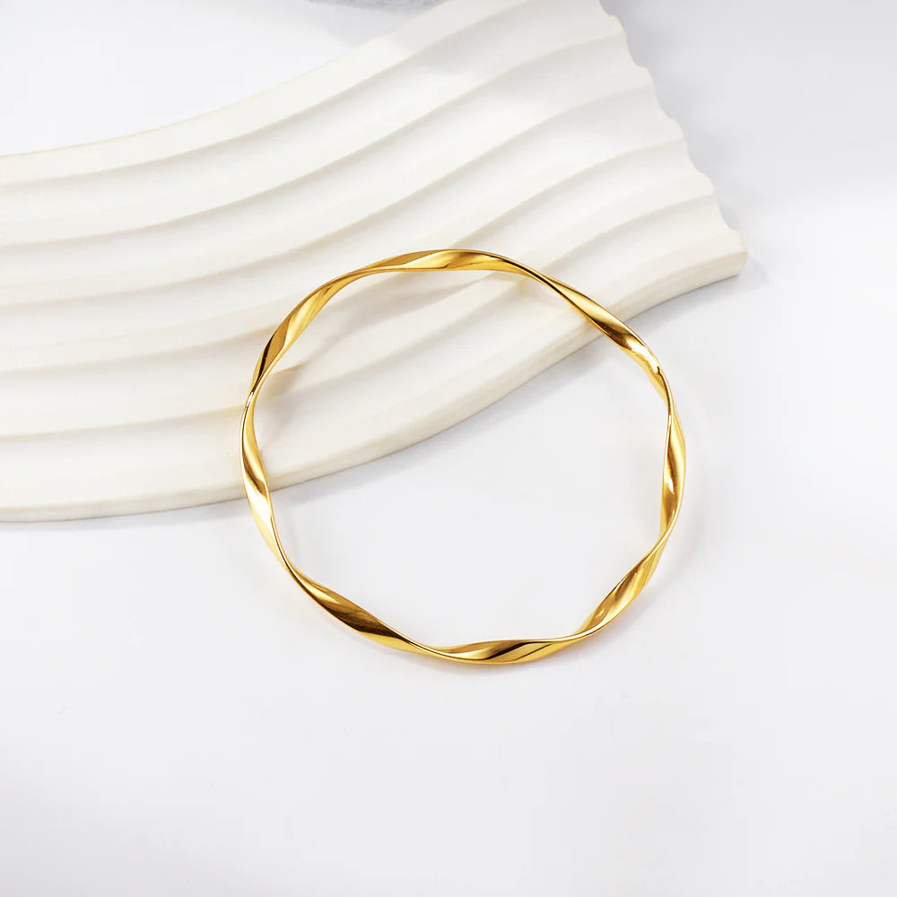 Spiral Intertwined Bangle