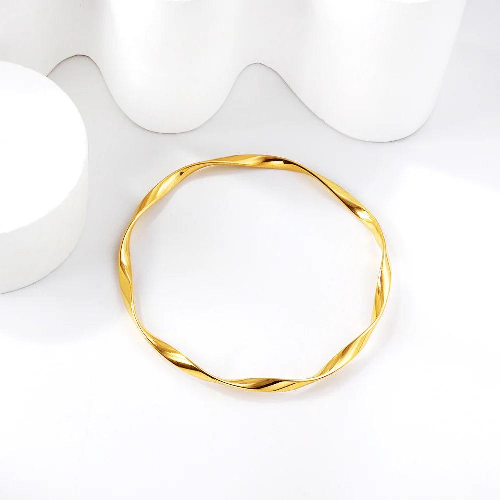 Spiral Intertwined Bangle