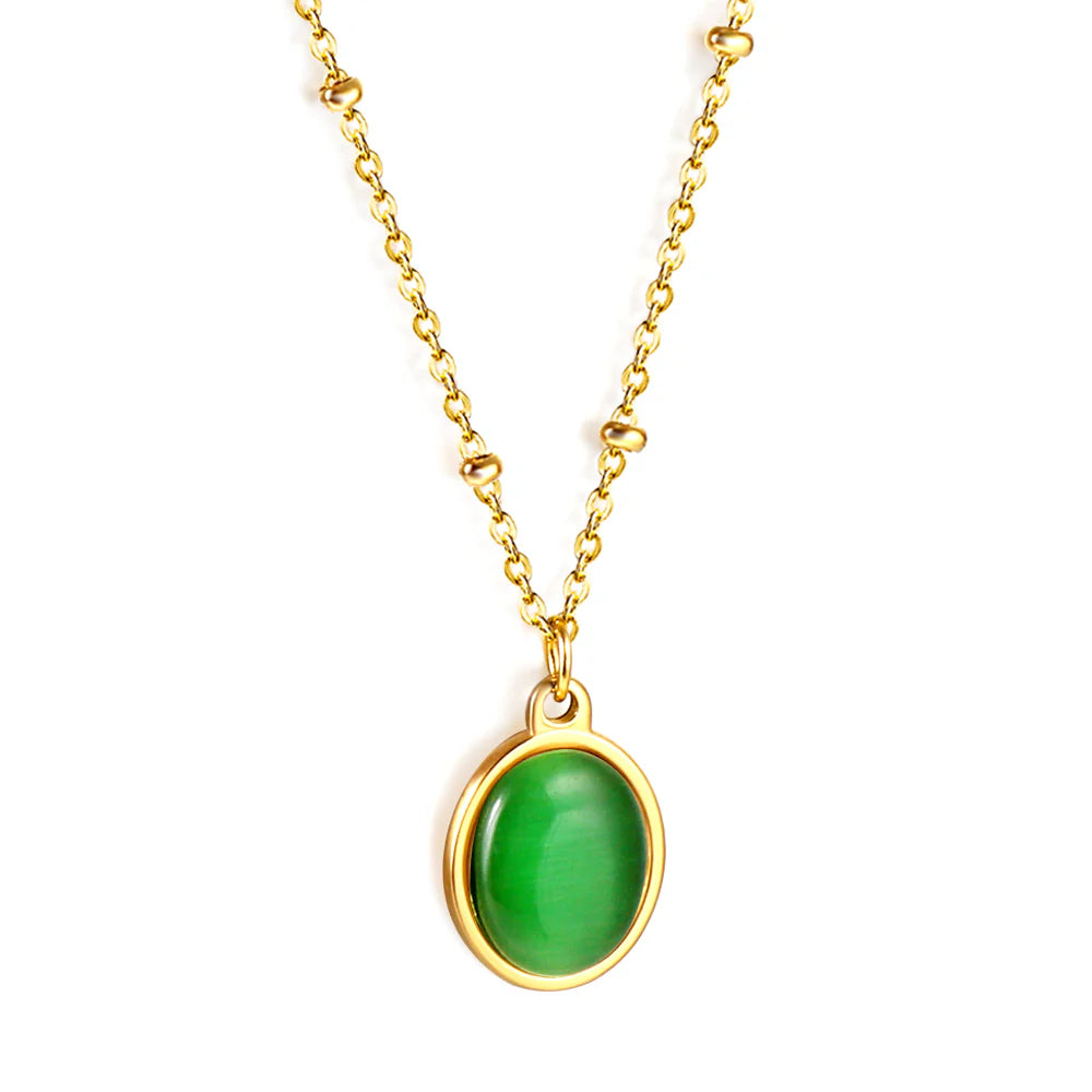Round Mother-of-Pearl Necklace