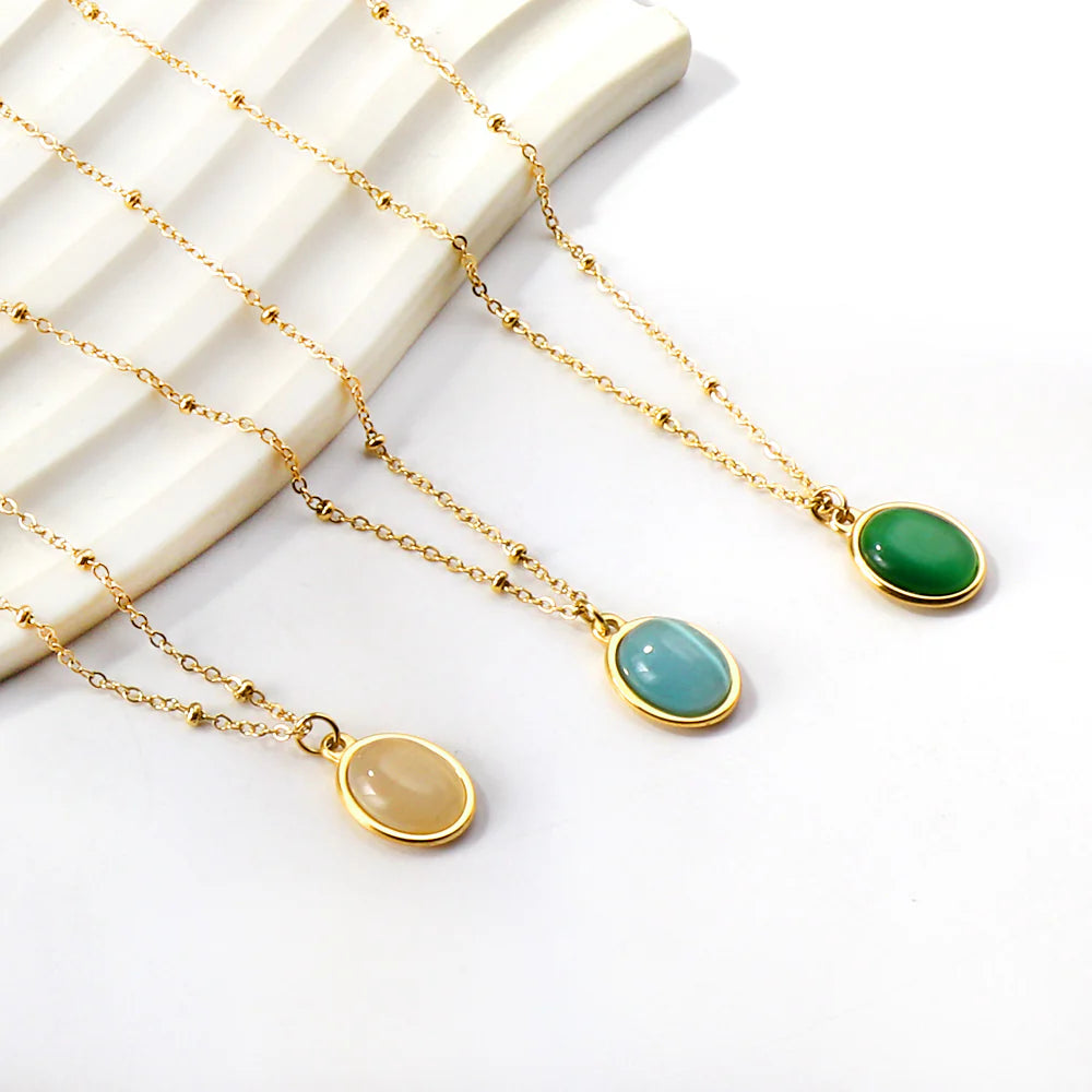 Round Mother-of-Pearl Necklace