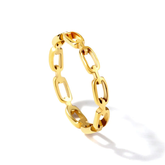 Gold-Toned Link Band Ring