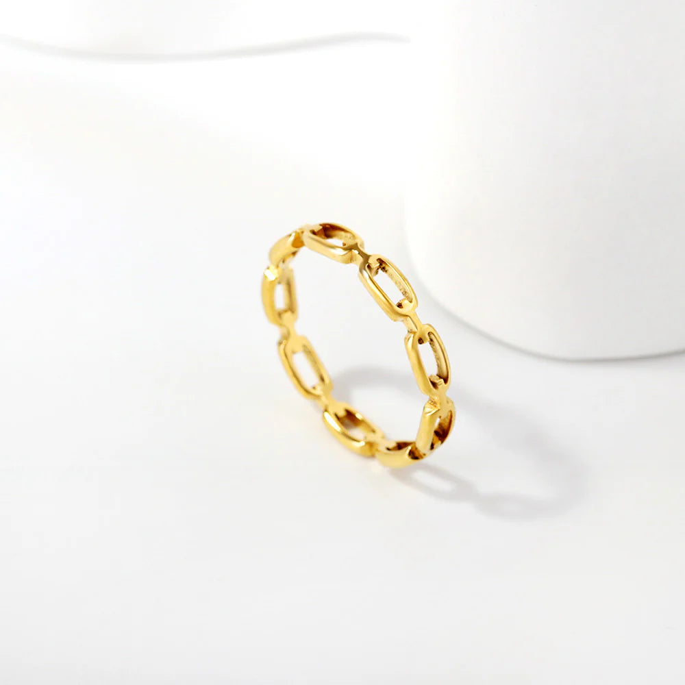Gold-Toned Link Band Ring