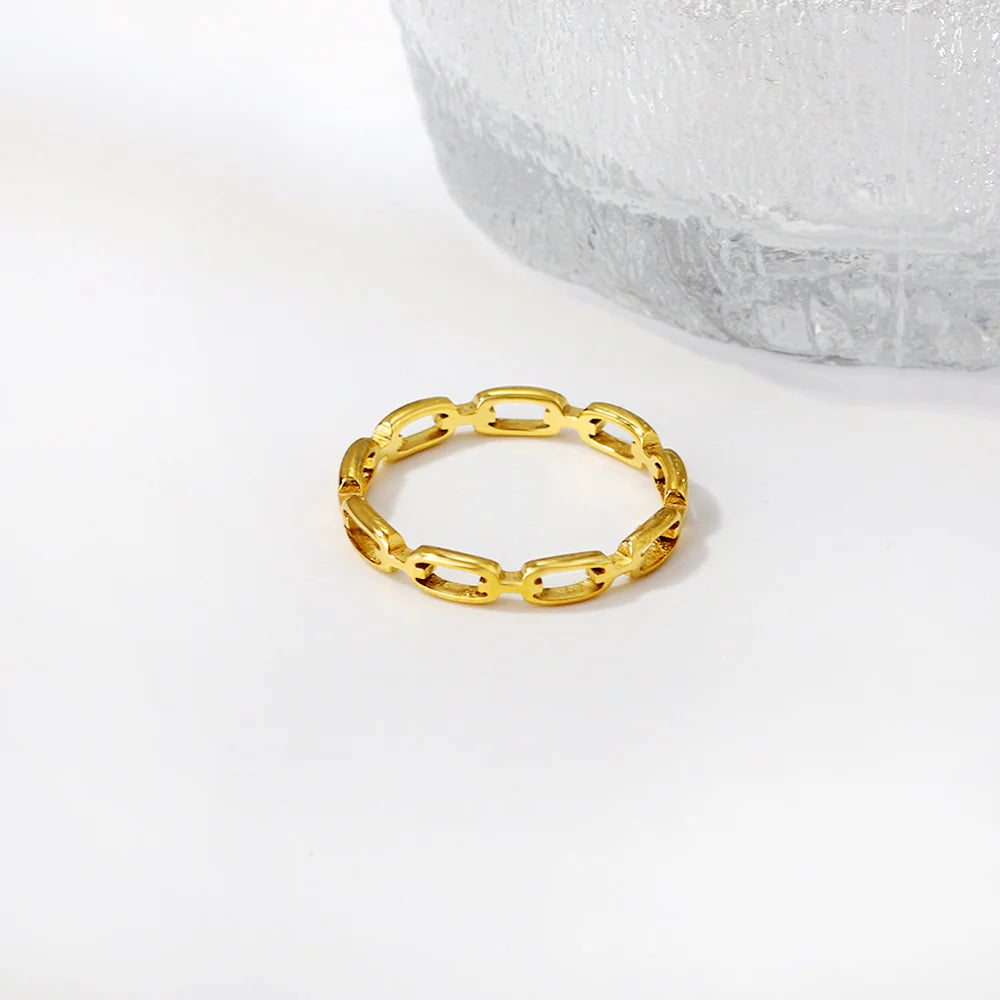 Gold-Toned Link Band Ring