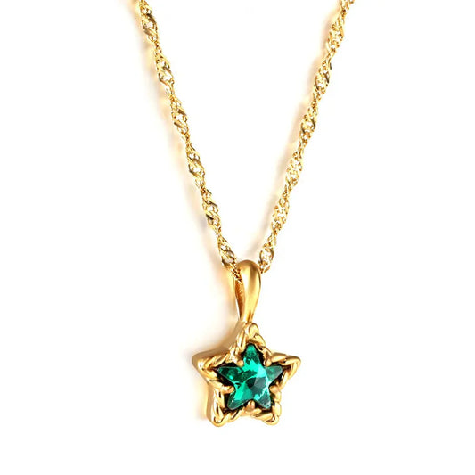 Star Zirconia Pendant Necklace