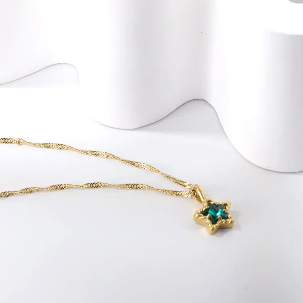 Star Zirconia Pendant Necklace