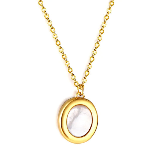 White Shell Pendant Necklace