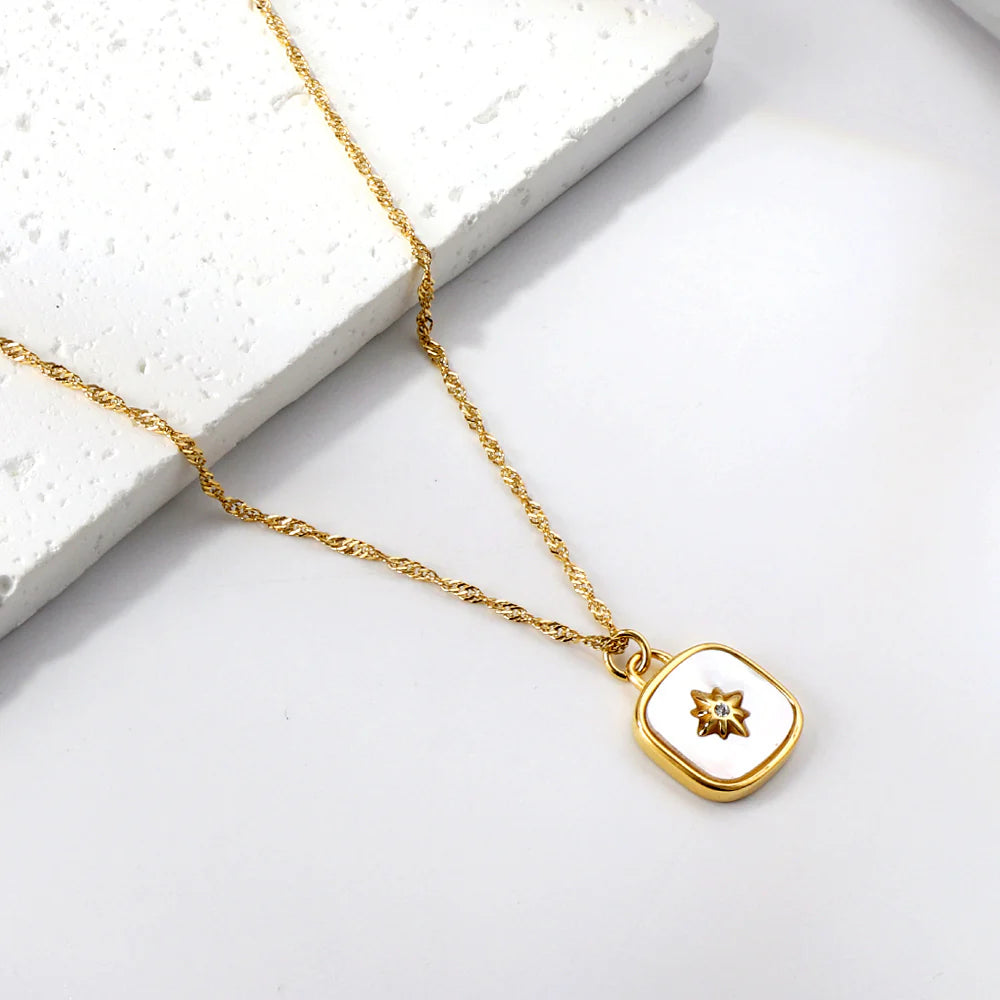 Square Star Pendant Necklace