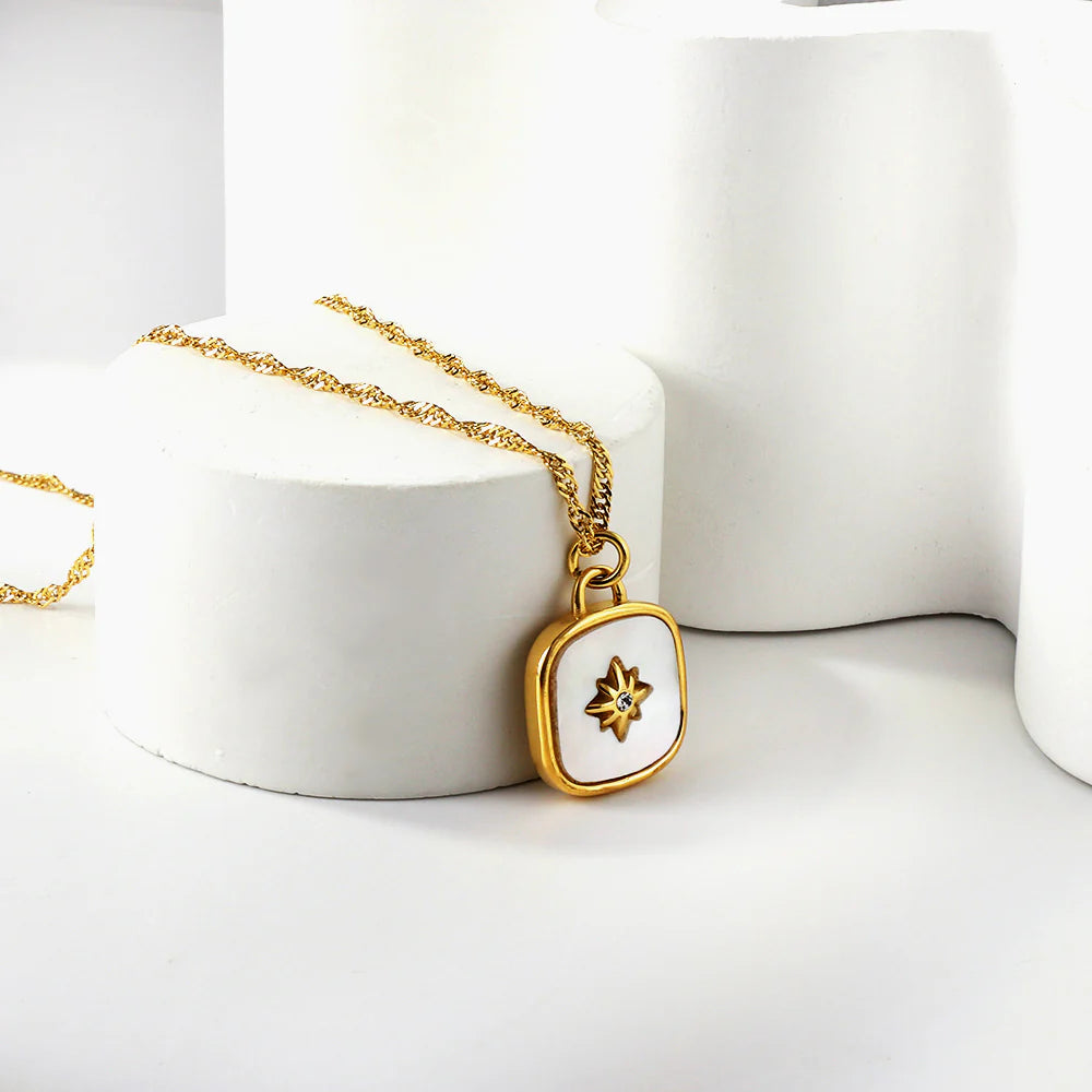 Square Star Pendant Necklace